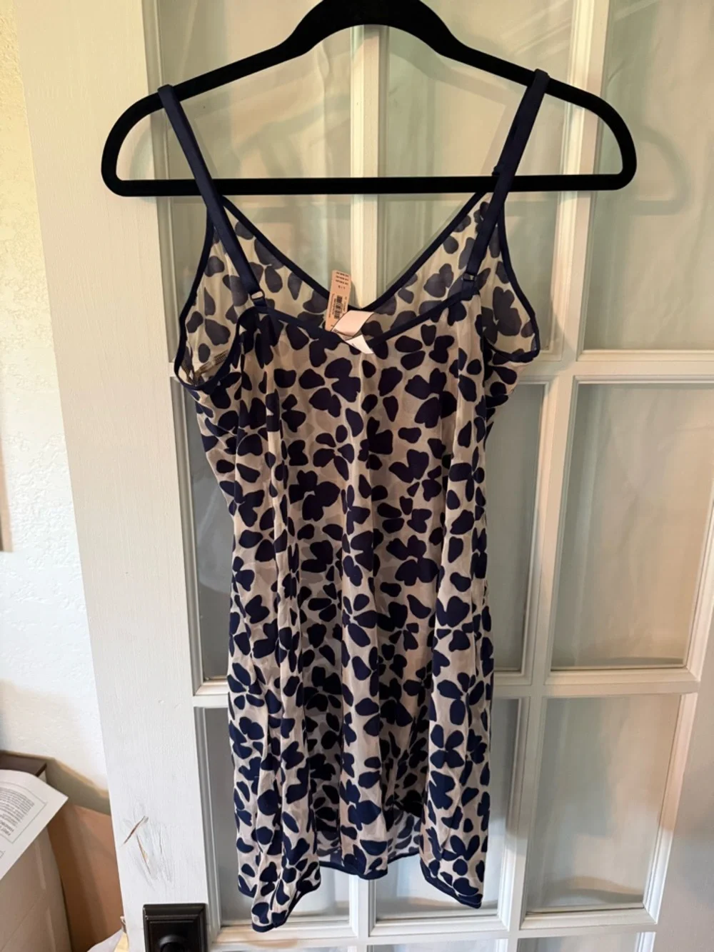 Victoria's Secret Navy Floral Sheer Slip